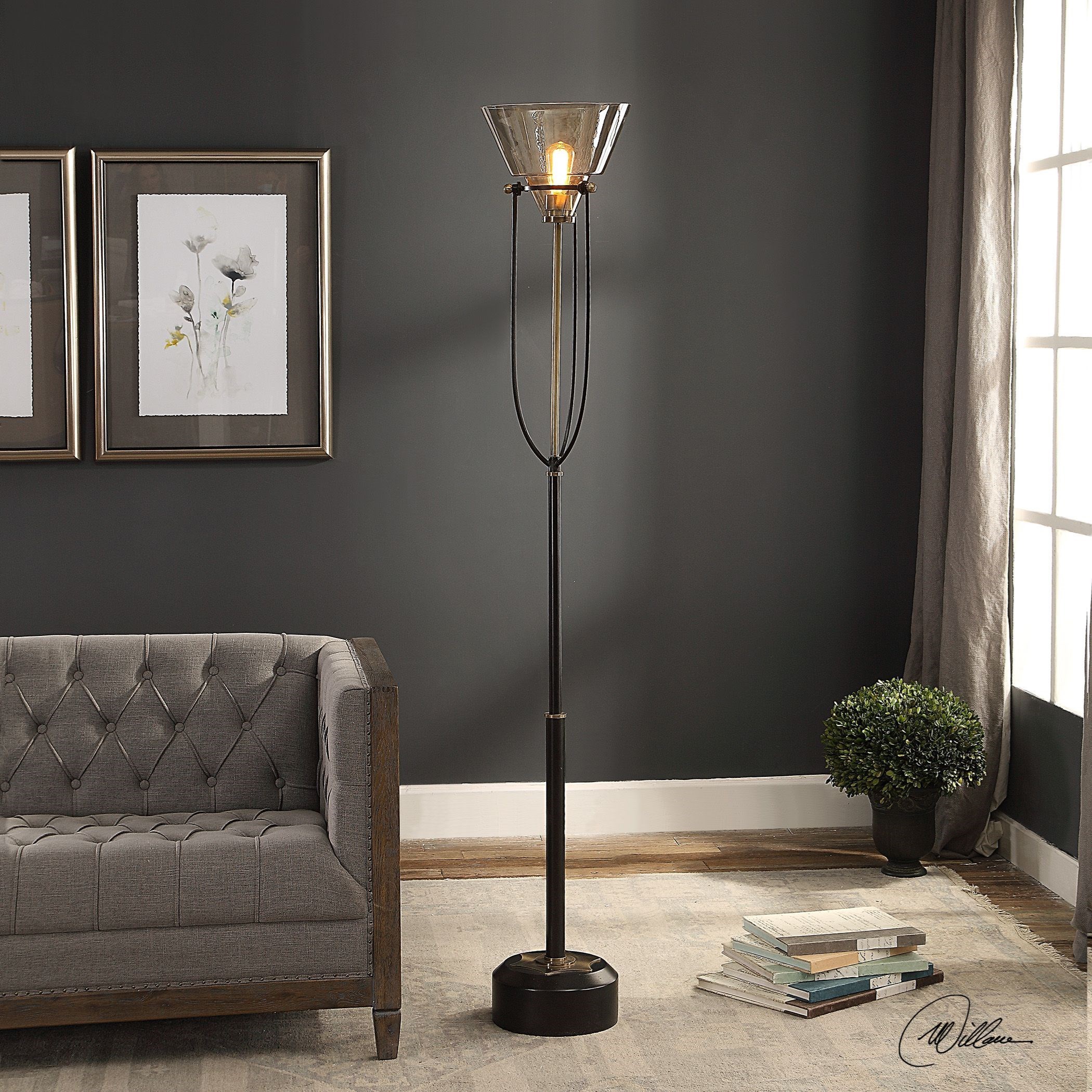Glass floor lamps 2025 for living room